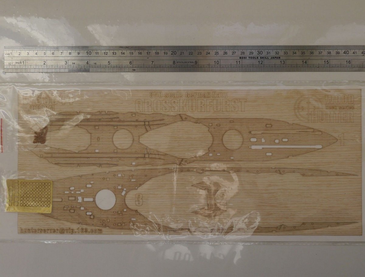 Wood Hunter W35044 Pont en bois Imperial German Grosskurfurst pour ICM S002 1/350 – image 2