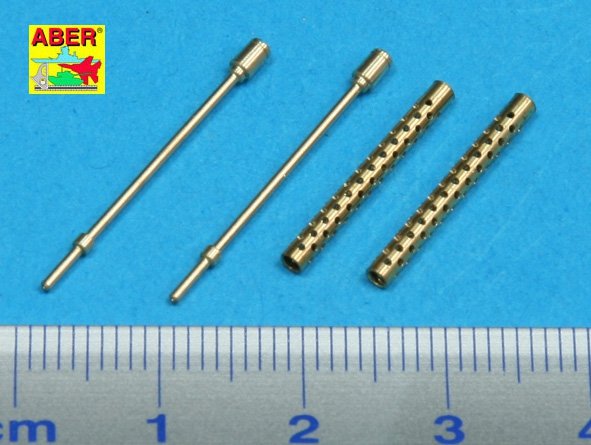 Aber 25L-01 Set of 2 Turned U.S barrels for Browning M-1919 A4 with two part muzzle 1/25 – imagen 2