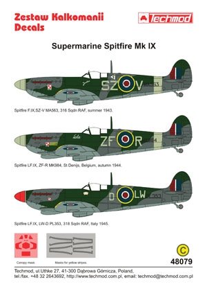 Techmod 48079 - Supermarine Spitfire IX 1/48 – Bild 2