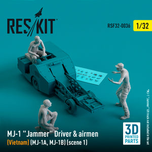 RESKIT RSF32-0036 Pilotes de brouilleur MJ-1 (Vietnam) (MJ-1A, MJ-1B) (scène 1) (3 pièces) (Impression 3D) 1/32
