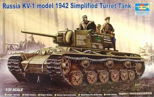 Trumpeter 00358 Russian KV-1 model 1942 Simplified Turret Tank 1/35