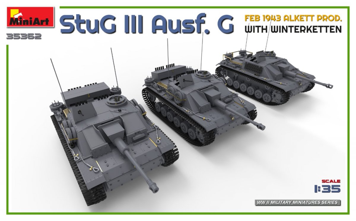 Mini Art 35362 StuG III Ausf. G FEB 1943 ALKETT PROD. WITH WINTERKETTEN 1/35 – zdjęcie 4
