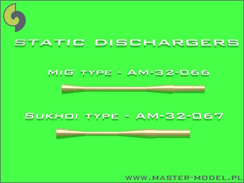 Master AM-32-066 Static dischargers - type used on MiG jets (14pcs) 1/32 – imagen 3
