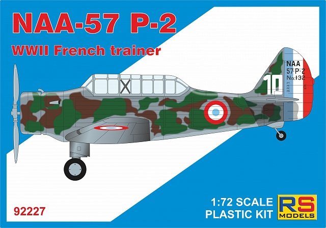 RS Models 92227 NAA-57 P-2 Avion d'entraînement français de la Seconde Guerre mondiale, échelle 1/72