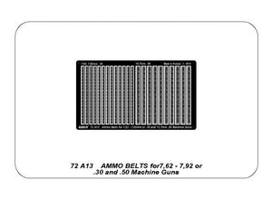 Aber 72A13 Taśmy amunicyjne 7,62-7,92 lub .30 i .50 cala / Ammo belts 7,62-7,92 or .30 and .50 1/72 – imagen 5