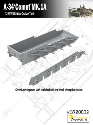 Vespid Models VS720002 A-34 &amp;#39;Comet&amp;#39; MK.1A British Cruiser Tank 1/72 – imagen 5