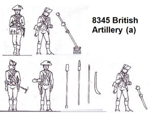 Hat 8345 American War of Independence - British Artillery 1/72