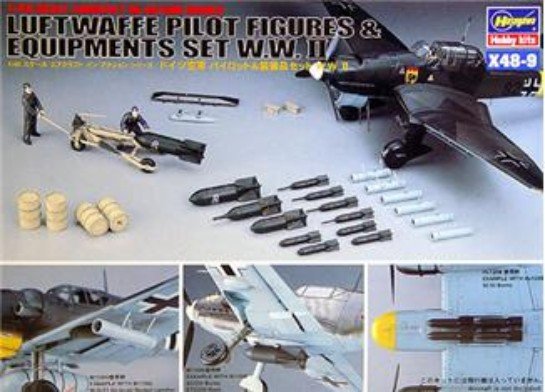 Hasegawa X48-9 Luftwaffe Pilot figures and Equipment W.W.II 1/48