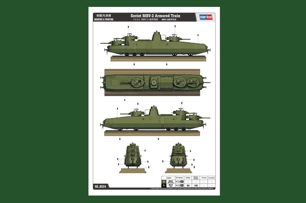 Hobby Boss 85514 Soviet MBV-2 Armored Train 1/35 – image 3