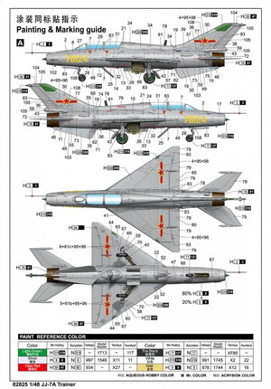Trumpeter 02825 JJ-7A Trainer 1/48 – imagen 5