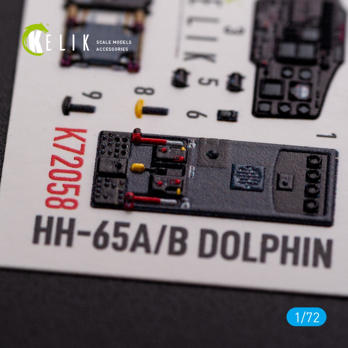 KELIK K72058 HH-65A/B Dolphin interior 3D decals for Dream Model kit 1/72 – Bild 7