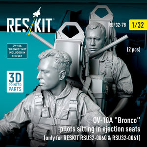 RESKIT RSF32-0079 OV-10A &amp;quot;Bronco&amp;quot; pilots sitting in ejection seats (2 pcs) (only for RESKIT RSU32-0060 &amp;amp; RSU32-0061) (3D Printed) 1/32 – zdjęcie 4