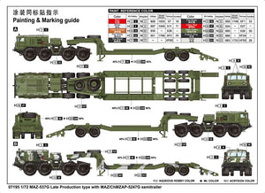 Trumpeter 07195 MAZ-537G Late production type with MAZ/ChMZAP-5247G semitrailer 1/72 – imagen 5