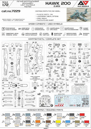 A&amp;amp;A Models 7229 Hawk 200 ZG201 - Light Multirole Fighter 1/72 – immagine 3