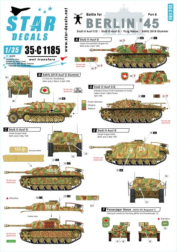 Star Decals 35-C1185 Berlin n° 4 1/35