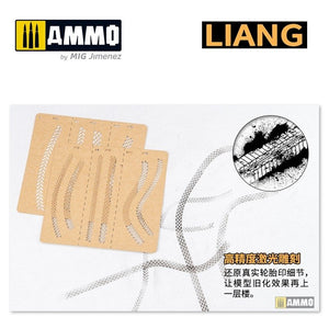 Liang 0010 Tire Tracks Effects Airbrush Stencils A – image 5