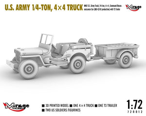 Mirage Hobby 720012 Camion 4x4 de l&amp;#39;armée américaine, 1/4 de tonne, échelle 1/72  – image 5