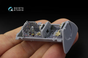 Intérieur imprimé en 3D et coloré sur papier décalcomanie Quinta Studio QD48163 Me 262B-1a/U1 (pour kit HobbyBoss) 1/48 – image 5