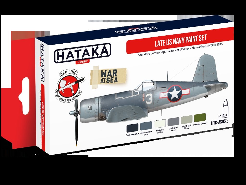Hataka HTK-AS05.2 Late US Navy paint set 6x17ml – imagen 2