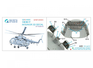 Quinta Studio QDS-48383 Mi-17 3D-Printed &amp;amp; coloured Interior on decal paper (Trumpeter) (Small version) 1/48 – imagen 2