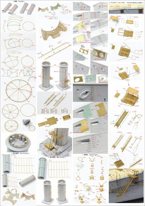 Pontos 23008F1 IJN MIKASA 1905 Detail Up Set 1/200 – Bild 16