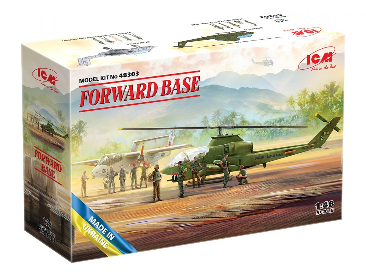 ICM 48303 FORWARD BASE, Cobra AH-1G + Bronco OV-10A 1/48 – zdjęcie 2