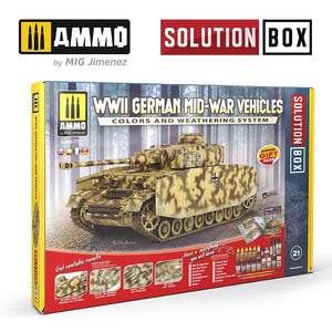 AMMO par Mig Jimenez 7727 SOLUTION BOX 21 – Véhicules allemands de la Seconde Guerre mondiale