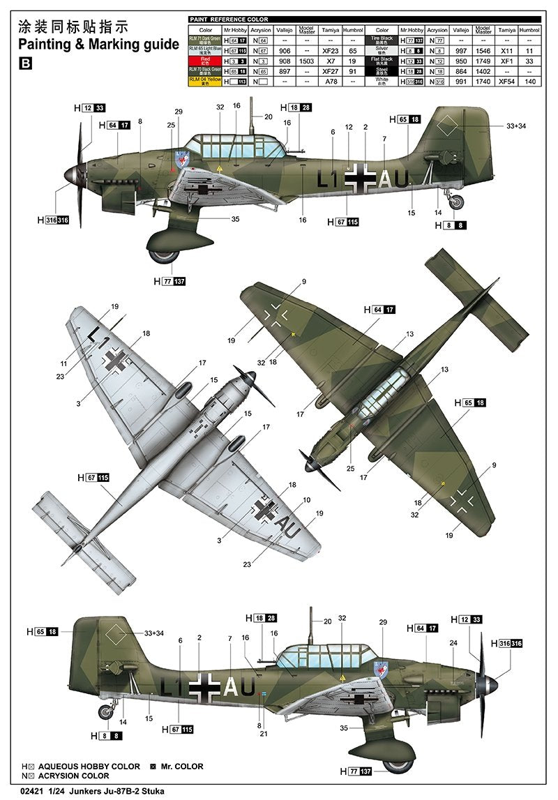 Trumpeter 02421 Junkers Ju-87B-2 Stuka 1/24 – imagen 2