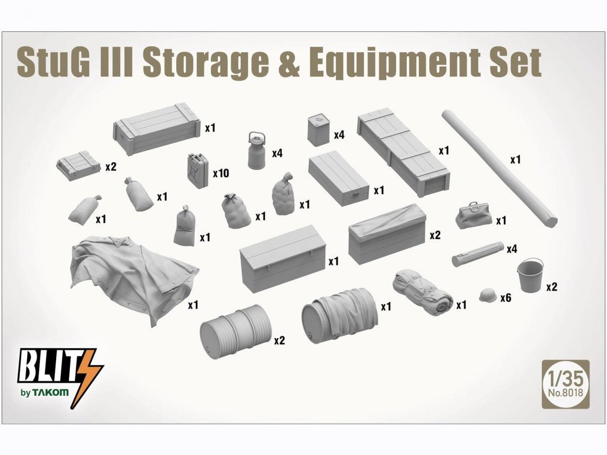 Takom 8018 StuG Sturmgeschutz III Storage Equipment Set 1/35 – imagen 2