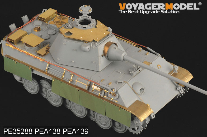 Jupes latérales Voyager Model PEA138 pour maquette DRAGON de Panther G/F/II allemand de la Seconde Guerre mondiale (production tardive) au 1/35 – image 4