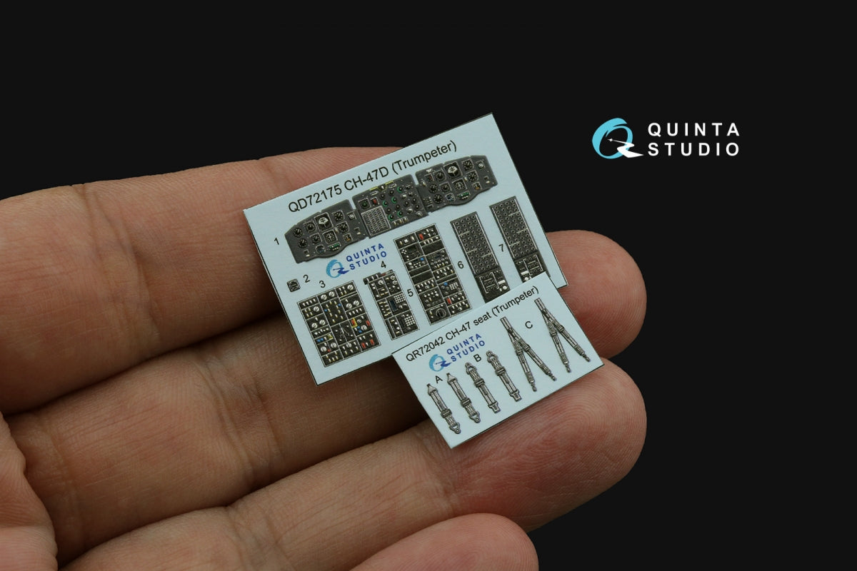 Quinta Studio QD72175 CH-47D 3D-Printed coloured Interior on decal paper (Trumpeter) 1/72 – imagen 4