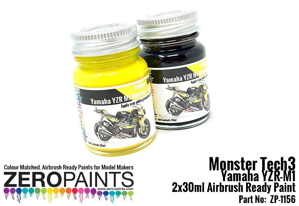 Zero Paints ZP-1156 Monster Tech3 Yamaha YZR-M1 Paint Set 2x30ml – immagine 2
