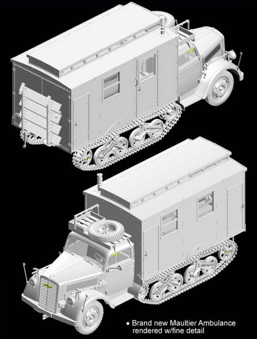 Dragon 6766 Sd.Kfz.3 Maultier Ambulance 1/35 – Bild 7