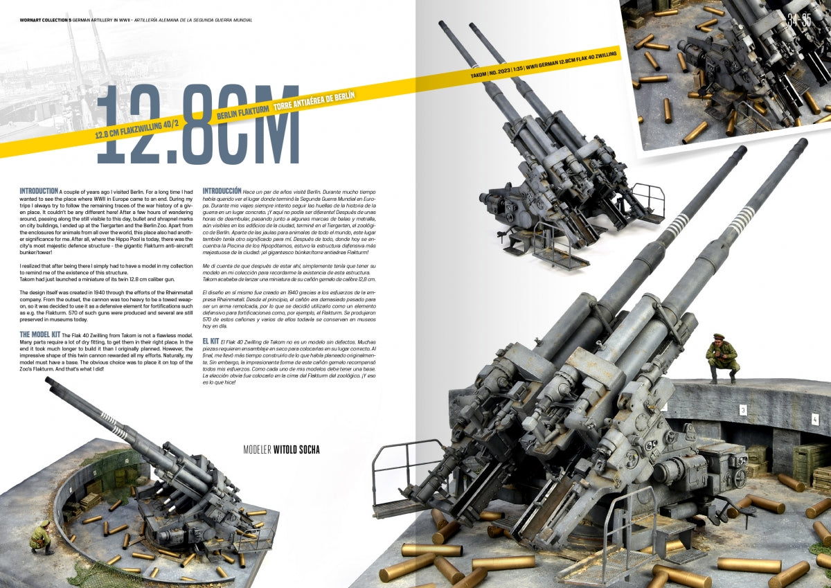 AK Interactive AK4907 WORN ART COLLECTION ISSUE 05 – GERMAN ARTILLERY - Bilingual English/Spanish – immagine 5