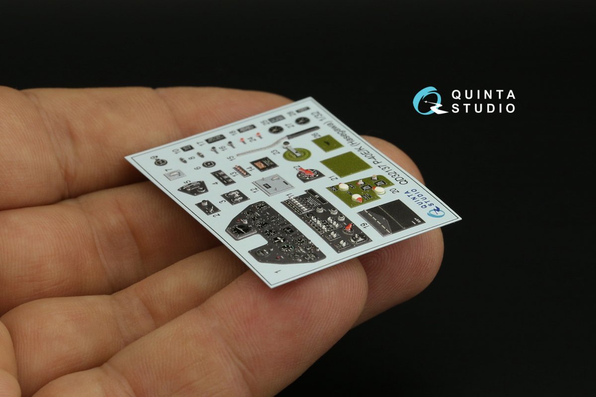 Quinta Studio QD32137 P-40E/K 3D-Printed &amp;amp; coloured Interior on decal paper (Hasegawa) 1/32 – immagine 5