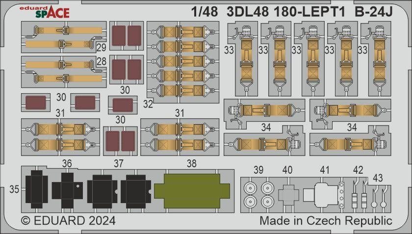 Eduard 3DL48180 B-24J SPACE HOBBY BOSS 1/48 – imagen 3