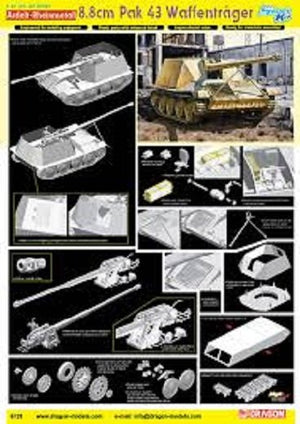 Dragon 6728 Ardelt-Rheinmetall 8.8cm Pak 43 Waffentrager 1/35 – Bild 2