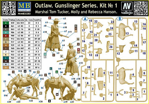 Master Box 35203 Outlaw. Gunslinger n° 1 : Marshal Tom Tucker, Molly et Rebecca Hanson 1/35 – image 3