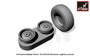 Armory Models AW48405 Hawker-Siddeley Harrier GR.7/GR.9/AV-8B wheels w/ weighted tyres 1/48 – imagen 10