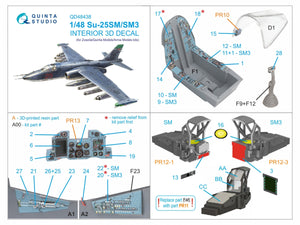 Quinta Studio QD+48438 Su-25SM/SM3 3D-Printed coloured Interior on decal paper (Zvezda/Quinta Models/Arma Models) 1/48 – imagen 7