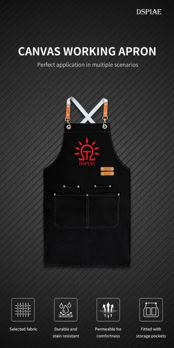 DSPIAE CAN-01 Canvas Working Apron / Płócienny fartuch roboczy – imagen 3