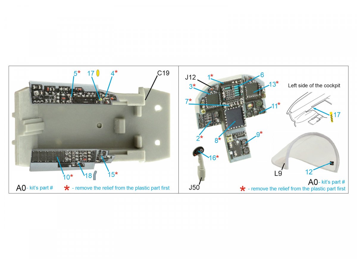 Quinta Studio QDS-48278 F/A-18А++ 3D-Printed &amp;amp; coloured Interior on decal paper (HobbyBoss)(Small version) 1/48 – imagen 2