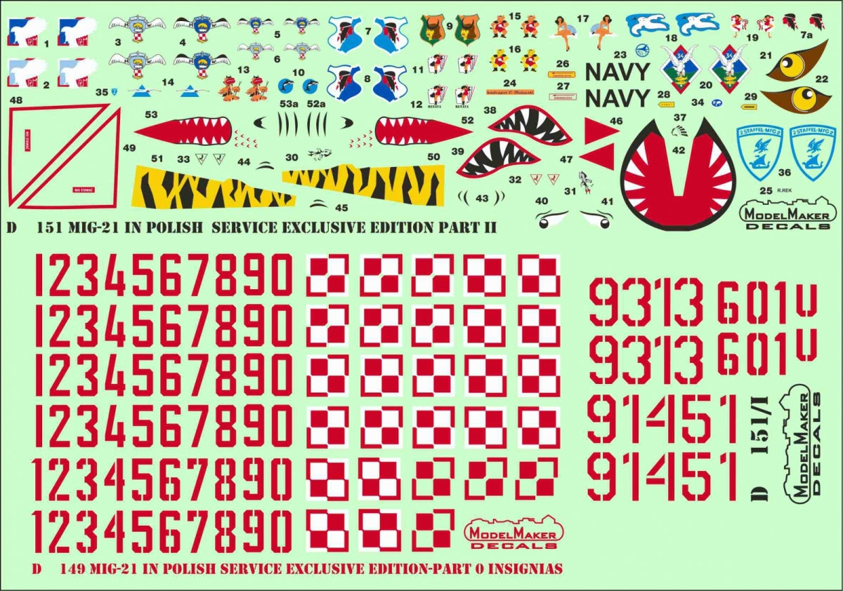 ModelMaker Decals D48151 MiG-21 in Polish service exclusive edition part II 1/48 – imagen 5