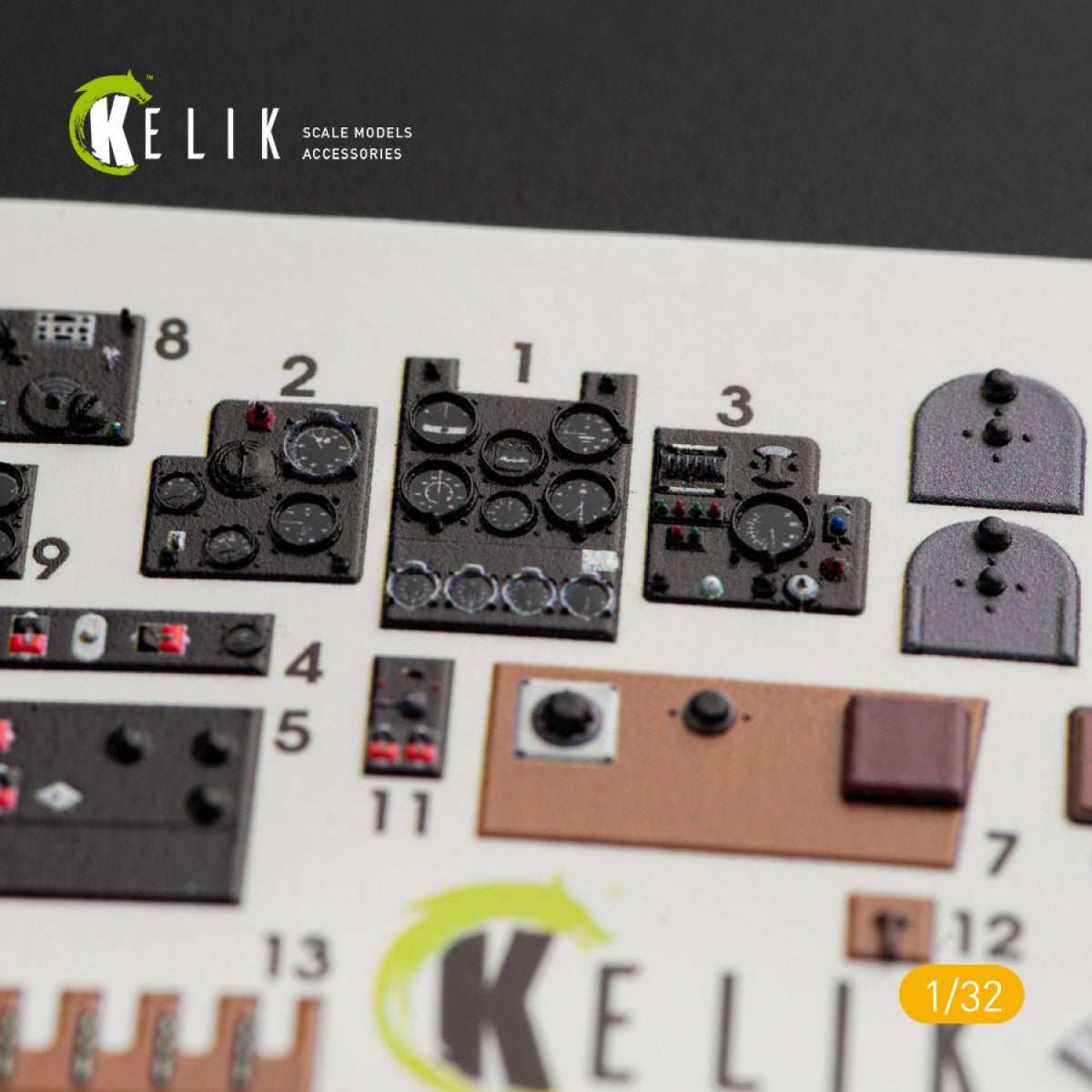 KELIK K32008 KI-61-I INTERIOR 3D DECALS FOR HASEGAWA KIT 1/32 – imagen 2