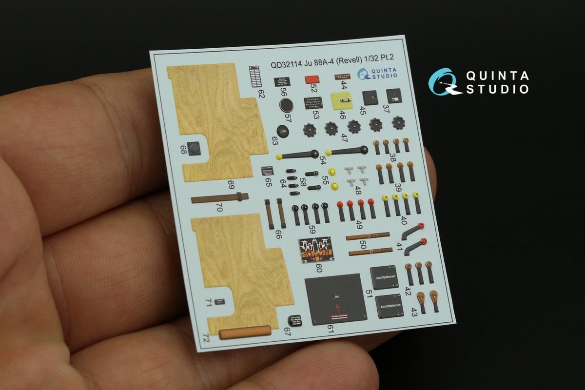 Quinta Studio QD32114 Ju 88A-4 3D-Printed &amp;amp; coloured Interior on decal paper ( Revell ) 1/32 – imagen 10