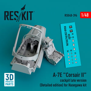 RESKIT RSU48-0396 Cockpit A-7E « Corsair II » version tardive (Édition détaillée) pour maquette Hasegawa (Impression 3D) 1/48 – image 2