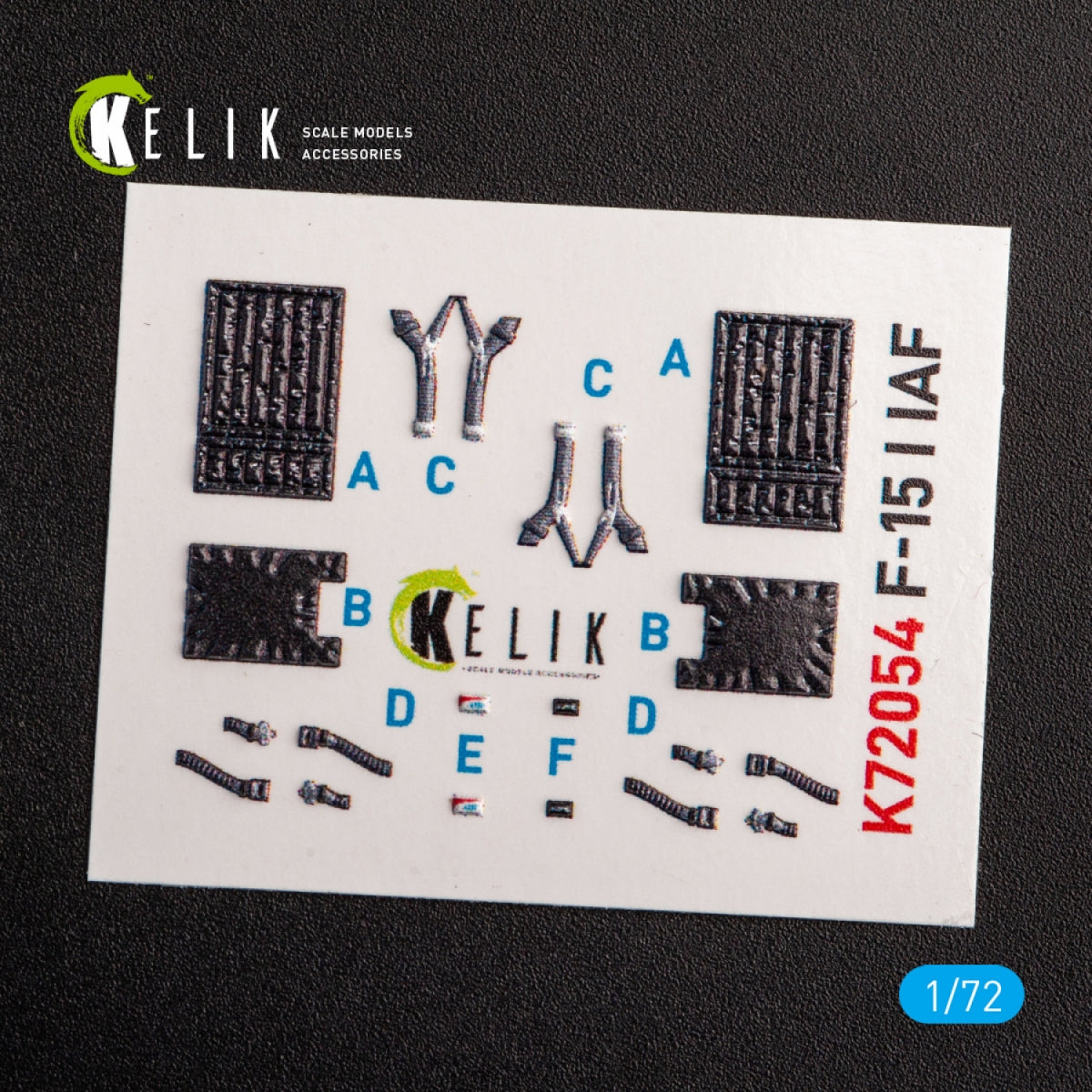 KELIK K72054 F-15I IAF RA`AM - INTERIOR 3D DECALS FOR GWH KIT 1/72 – imagen 2