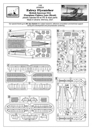 Armory Models 48004 Fairey Flycatcher British Interwar FAA Floatplane Fighter, Late (Metal) 1/48 – immagine 3