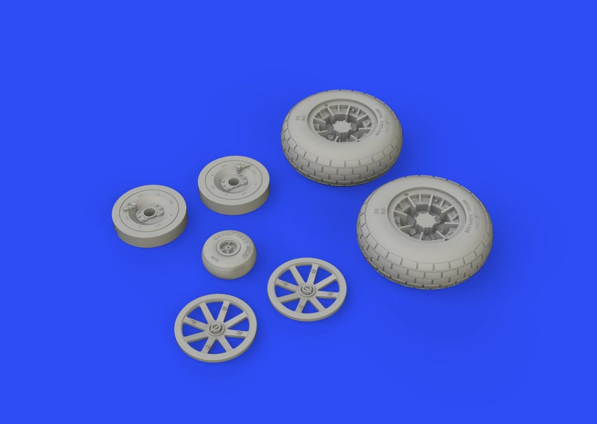 Eduard 632143 P-40N wheels 1/32 – image 3
