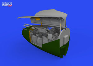 Maquette Eduard 648790 P-38J baie de canon avant, impression Tamiya 1/48